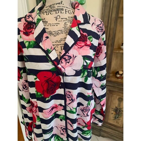 Kate Spade Floral Striped PJ Top - Picture 8 of 9